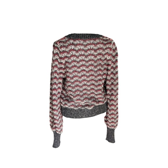 Veronica Beard - Ruth Crew Neck Metallic Sweater Sz S - Picture 4 of 9